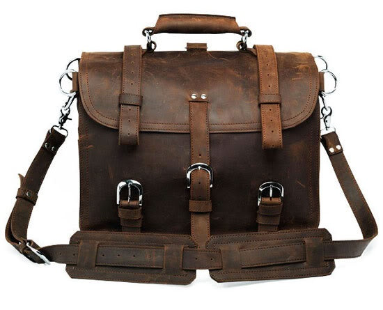 Crazy Horse Leather Travel Bag